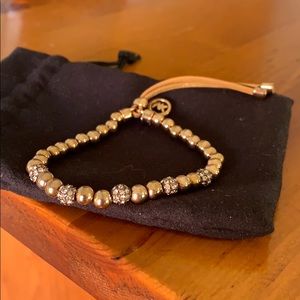 Beaded gold bracelet